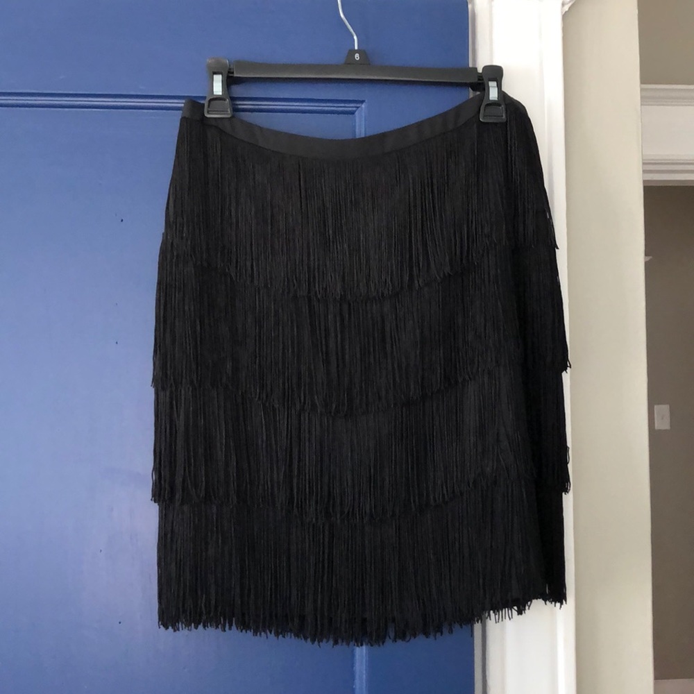 Black Lauren Ralph Lauren fringe skirt